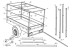 Stema Spriegel 1m 100cm Innenma: 108 x 201 cm fr Anhnger mit den Kastengre: Auenma: 114 x 207 cm